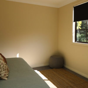 The Retreat (2nd bedroom) Day bed that opens up as double and looks out to vines